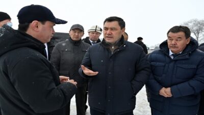 Президент Садыр Жапаров поручил до конца 2022 года завершить полную реконструкцию автодороги Бишкек-Кара-Балта
