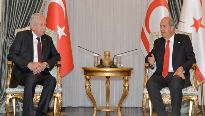 Cumhurbaşkanı Ersin Tatar, 20 Temmuz Mutlu Barış Harekâtı’nın 48. yıl dönümü dolayısıyla Türkiye Büyük Millet Meclisi Başkan Vekili Celal Adan’ı kabul etti