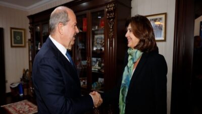 Cumhurbaşkanı Ersin Tatar ile Cuéllar görüşmesi başladı