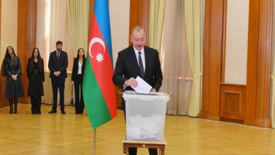 İlham Aliyev, First Lady Mehriban Aliyeva ve aile üyeleri Hankendi’de oy kullandı
